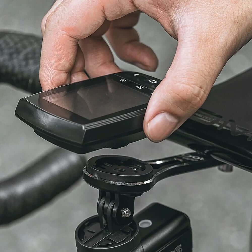 Fahrradhalterung für Garmin Fahrradcomputer und GoPro Actionkamera Rockbros Bike Computer Bracket, Schwarz
