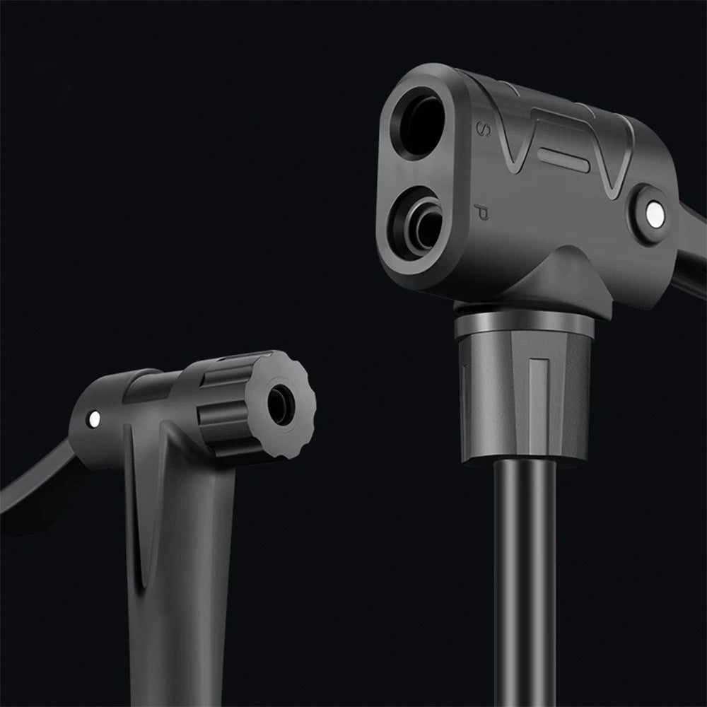 Fahrradpumpe mit Druckmesser, Standpumpe Rockbros, Schwarz