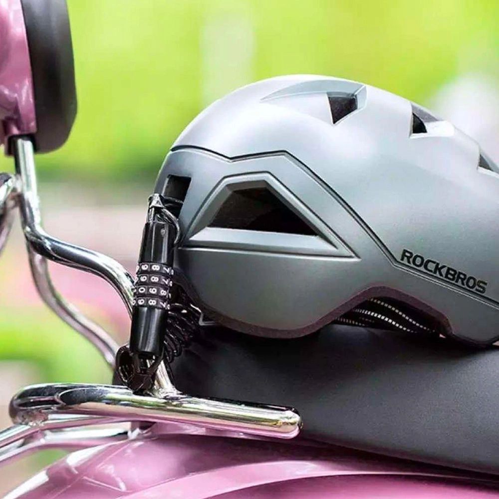 Rockbros T609 Kombi-Fahrradschloss 1,5m, Schwarz