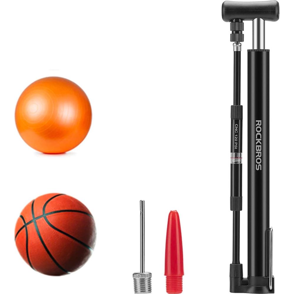 ball mit fahrradpumpe aufpumpen Fahrradpumpe, Standpumpe, Rockbros Mini Bike Pump, Schwarz