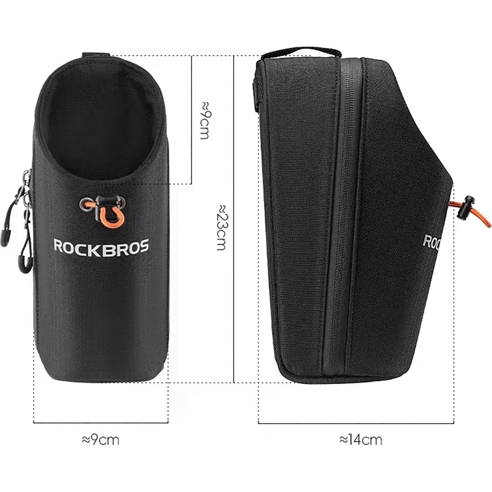 Fahrradtasche mit Flaschenhalter Rockbros P002 1,5 l, Schwarz