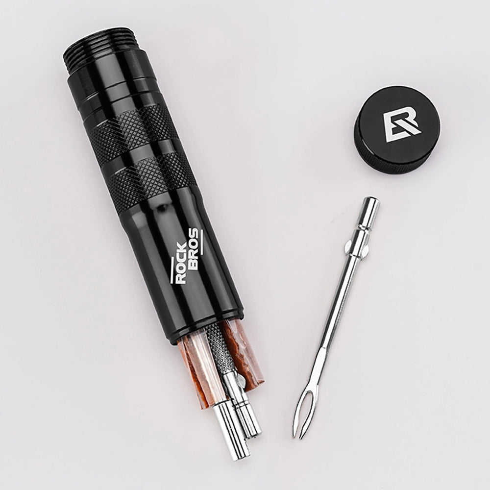 Rockbros Reifenreparaturset Tyre Repair Tool für schlauchlose Tubeless-Reifen, Schwarz