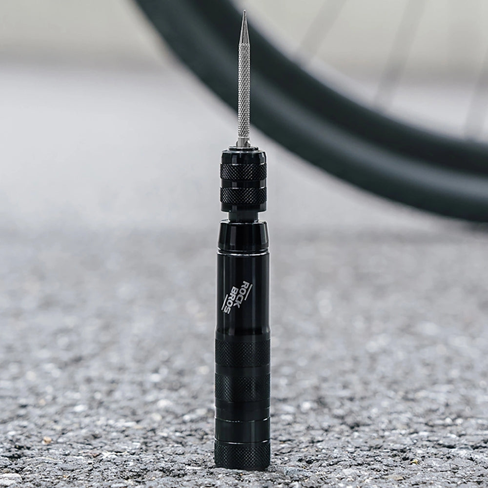 Rockbros Reifenreparaturset Tyre Repair Tool für schlauchlose Tubeless-Reifen, Schwarz