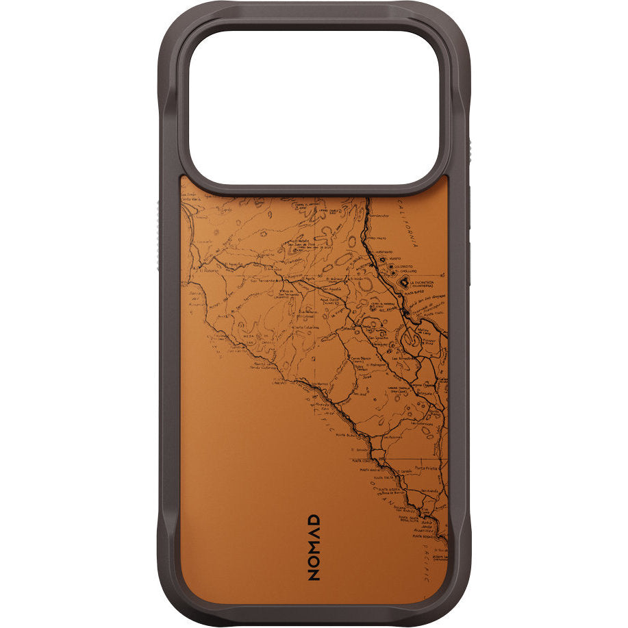 Handyhülle für iPhone 18 Pro / 17 Pro, Nomad Rugged Case mit MagSafe, Orange und Schwarz Gemustert (2/7)