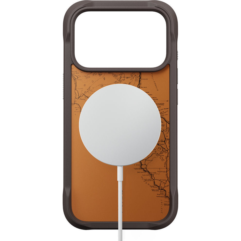 Handyhülle für iPhone 18 Pro / 17 Pro, Nomad Rugged Case mit MagSafe, Orange und Schwarz Gemustert (5/7)