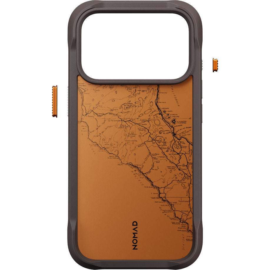 Handyhülle für iPhone 18 Pro / 17 Pro, Nomad Rugged Case mit MagSafe, Orange und Schwarz Gemustert (7/7)