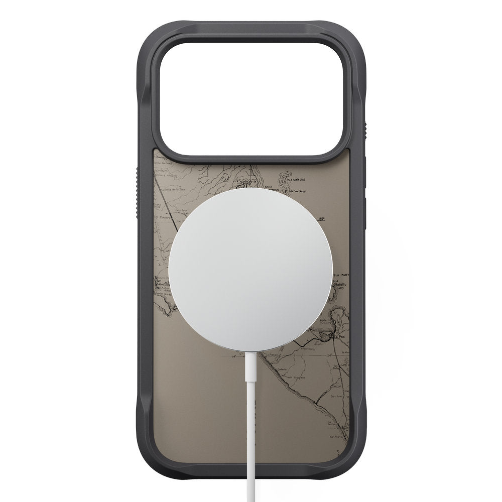 Handyhülle für iPhone 18 Pro / 17 Pro, Nomad Rugged Case mit MagSafe, Grau und Schwarz Gemustert (5/7)