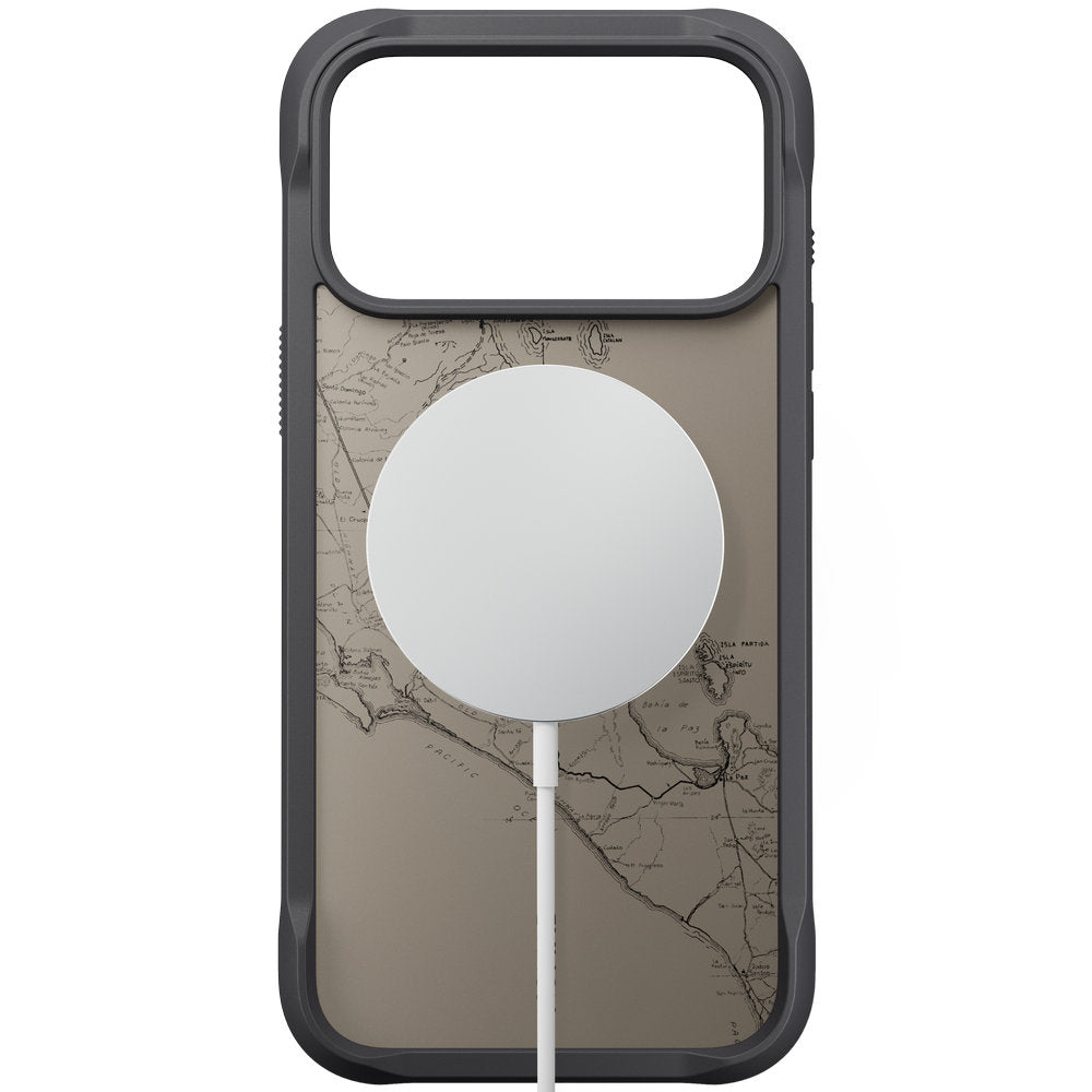 Handyhülle für iPhone 18 Pro Max / 17 Pro Max, Nomad Rugged Case mit MagSafe, Grau und Schwarz Gemustert (5/7)