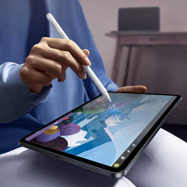 Stift Baseus Smooth Writing 2 Stylus mit LED-Anzeige für iPad / Pro / Air / Mini (2018 und neuere), Weiß