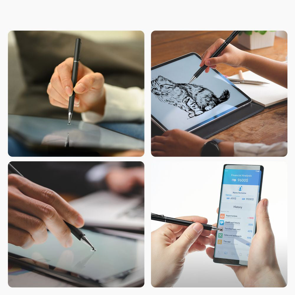 Universeller Stift für Telefon und Tablet, Spigen Universal Stylus Pen, Schwarz