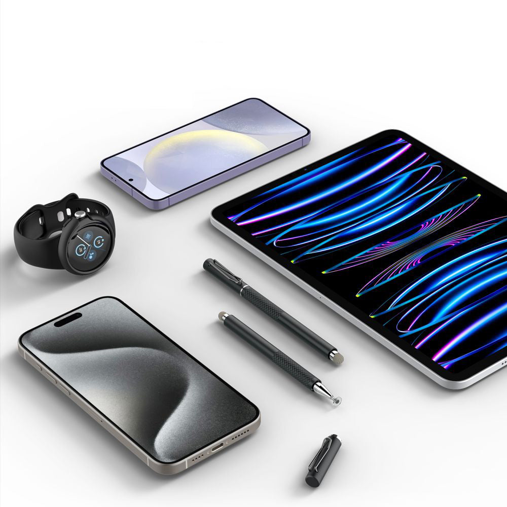 Universeller Stift für Telefon und Tablet, Spigen Universal Stylus Pen, Schwarz