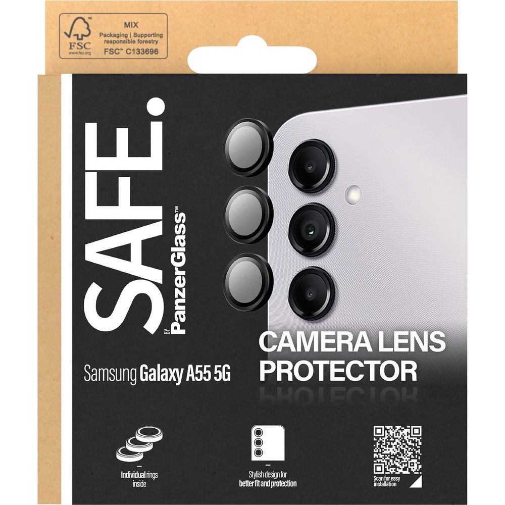 Gehärtetes Glas für Galaxy A55 5G, Safe by PanzerGlass Camera Lens Protector