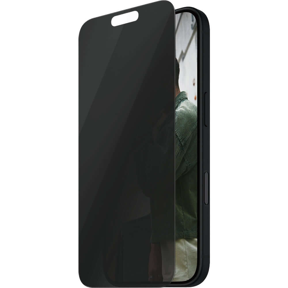 Sichtschutzglas mit Applikator für iPhone 16 / 15, Safe by PanzerGlass Ultra-Wide Fit Privacy + EasyAligner