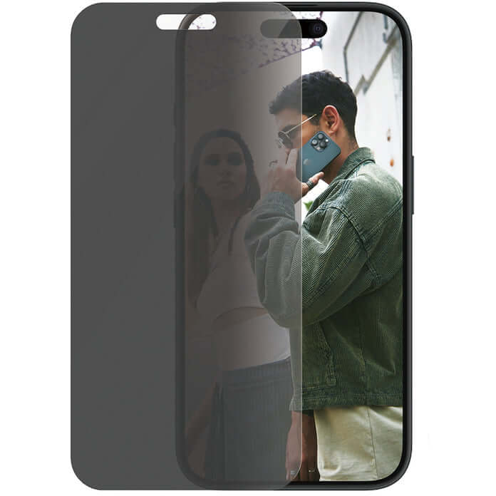 Sichtschutzglas mit Applikator für iPhone 16 / 15, Safe by PanzerGlass Ultra-Wide Fit Privacy + EasyAligner