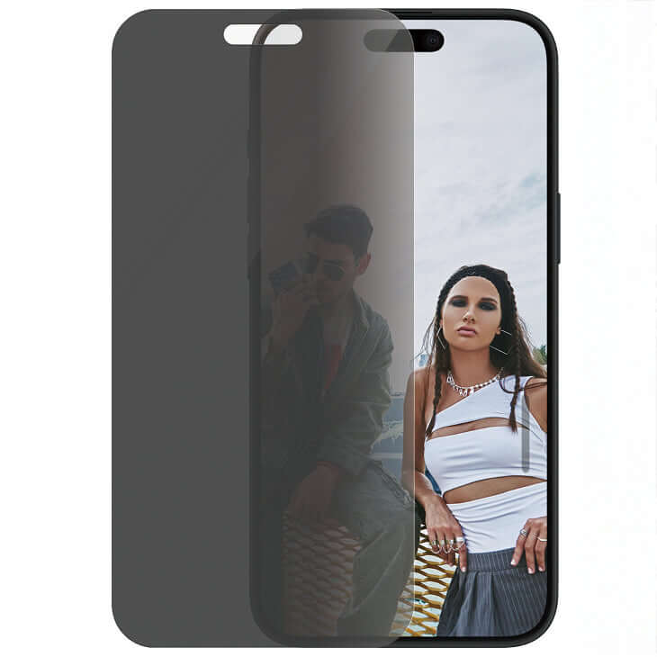 Sichtschutzglas mit Applikator für iPhone 16 Plus / 15 Plus, Safe by PanzerGlass Ultra-Wide Fit Privacy + EasyAligner