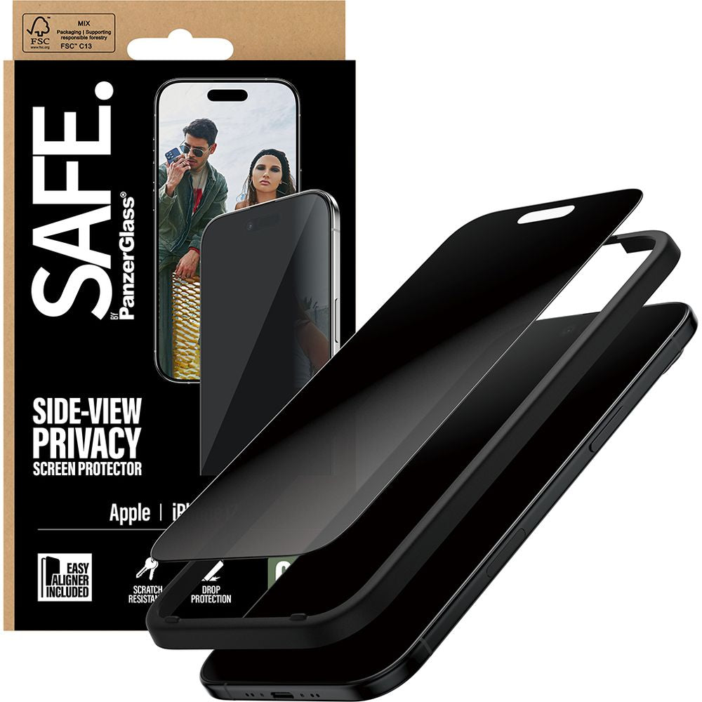 Sichtschutzglas mit Applikator für iPhone Air, SAFE by PanzerGlass Ultra-Wide Fit Privacy mit EasyAligner