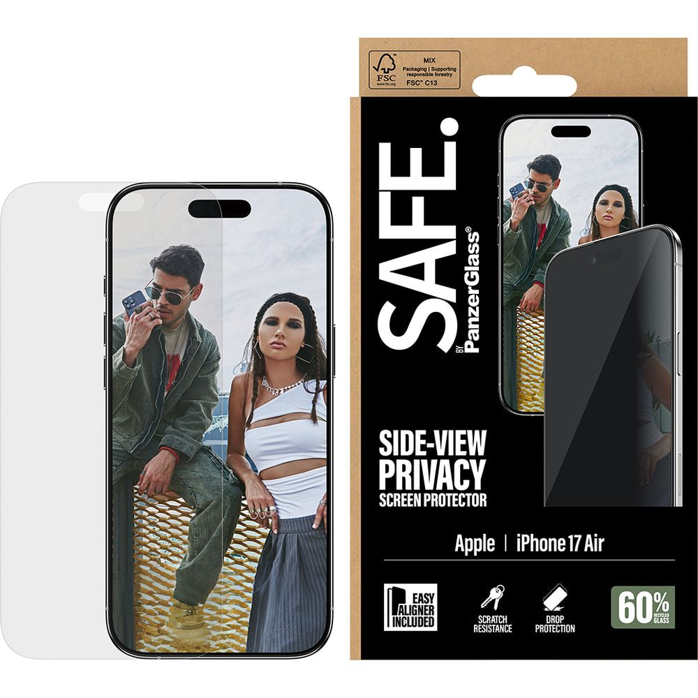Sichtschutzglas mit Applikator für iPhone Air, SAFE by PanzerGlass Ultra-Wide Fit Privacy mit EasyAligner