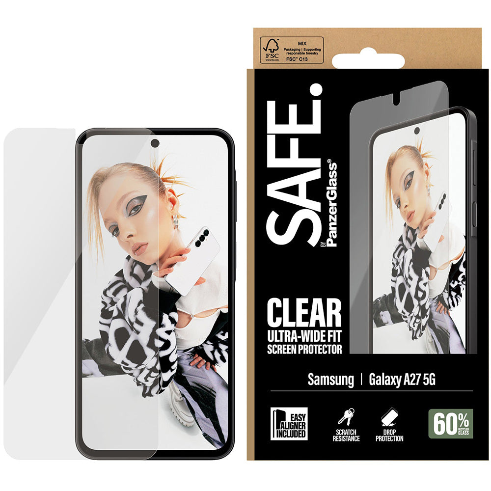 Gehärtetes Glas mit Applikator für Galaxy A27 5G, SAFE by PanzerGlass Ultra-Wide Fit Easy Aligner (3/6)