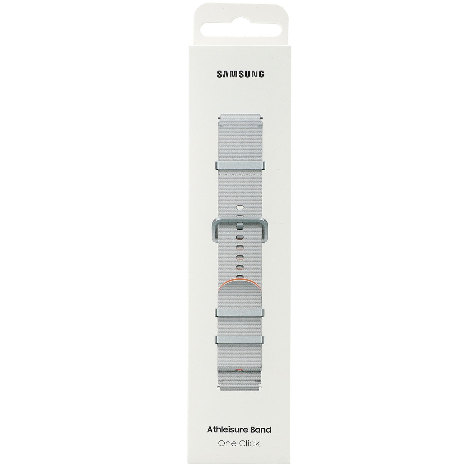 Armband für Galaxy Watch 4/4 Classic/5/5 Pro/6/6 Classic/7/FE, Samsung Athleisure Band, M/L, Silbern