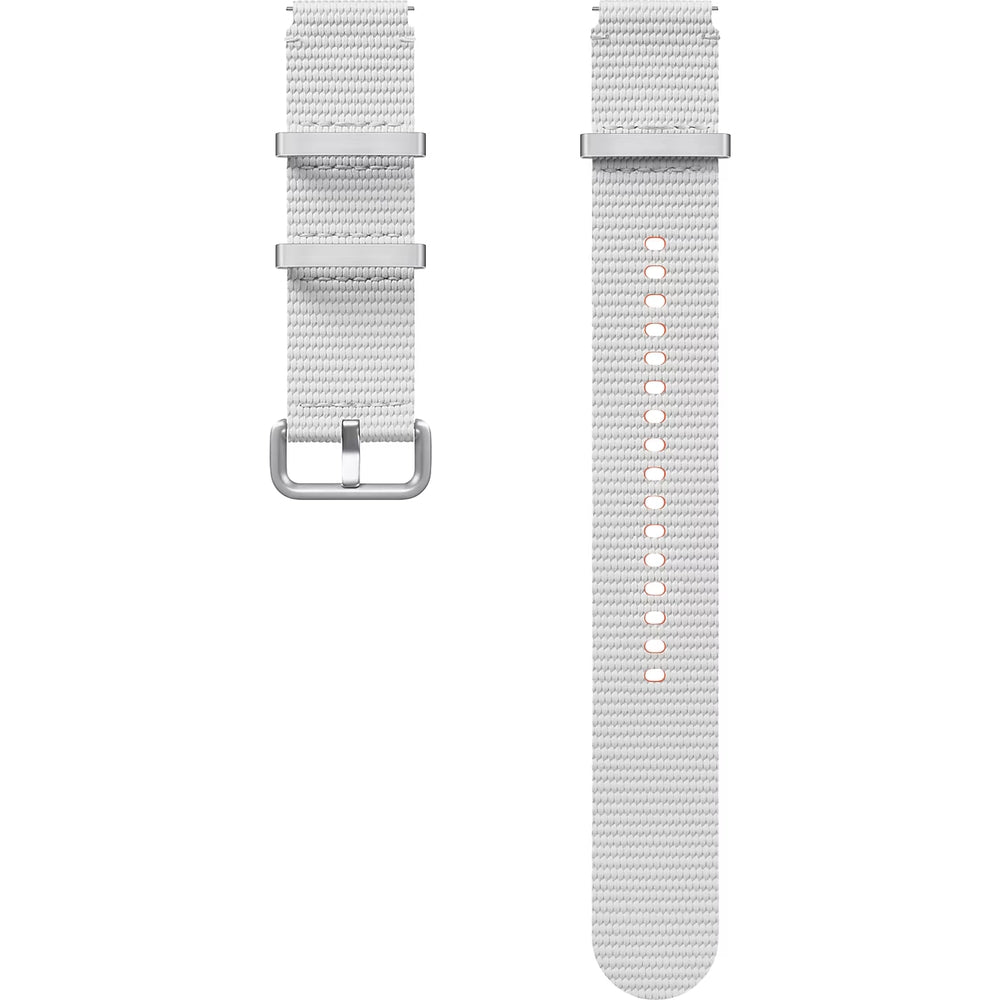 Armband für Galaxy Watch 4/4 Classic/5/5 Pro/6/6 Classic/7/FE, Samsung Athleisure Band, M/L, Silbern