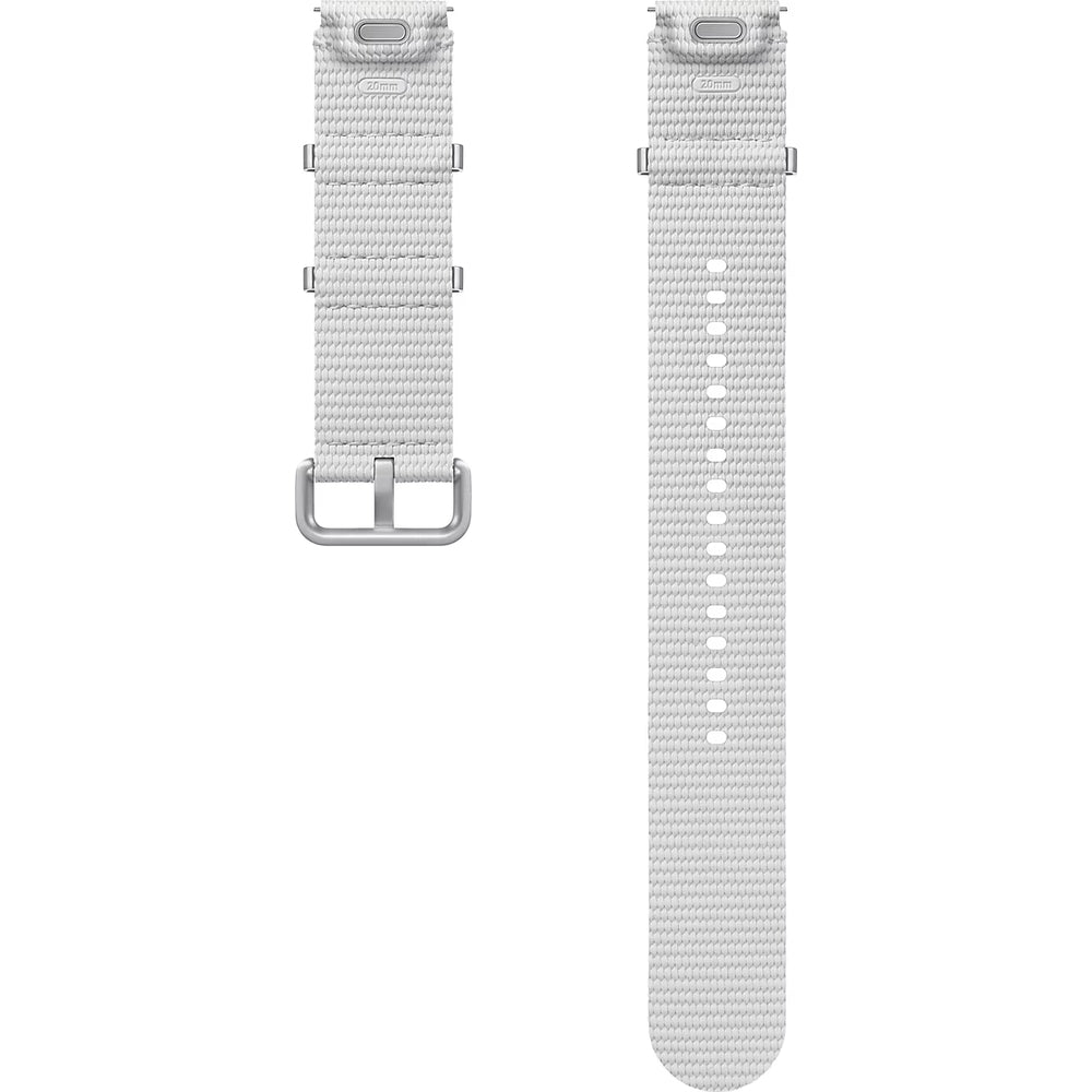 Armband für Galaxy Watch 4/4 Classic/5/5 Pro/6/6 Classic/7/FE, Samsung Athleisure Band, M/L, Silbern