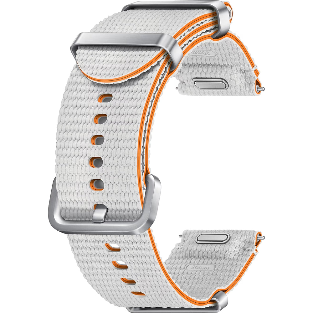 Armband für Galaxy Watch 4/4 Classic/5/5 Pro/6/6 Classic/7/FE, Samsung Athleisure Band, M/L, Silbern