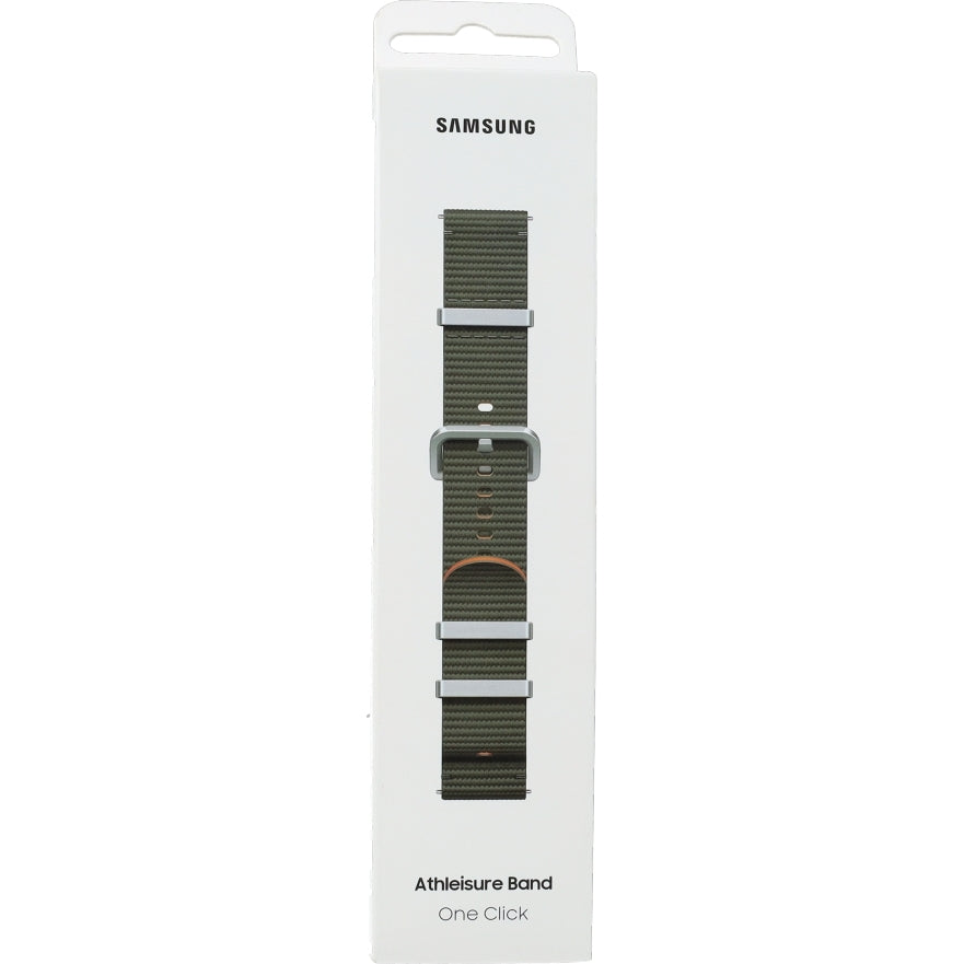 Armband für Galaxy Watch 4/4 Classic/5/5 Pro/6/6 Classic/7/FE, Samsung Athleisure Band, M/L, Dunkelgrün