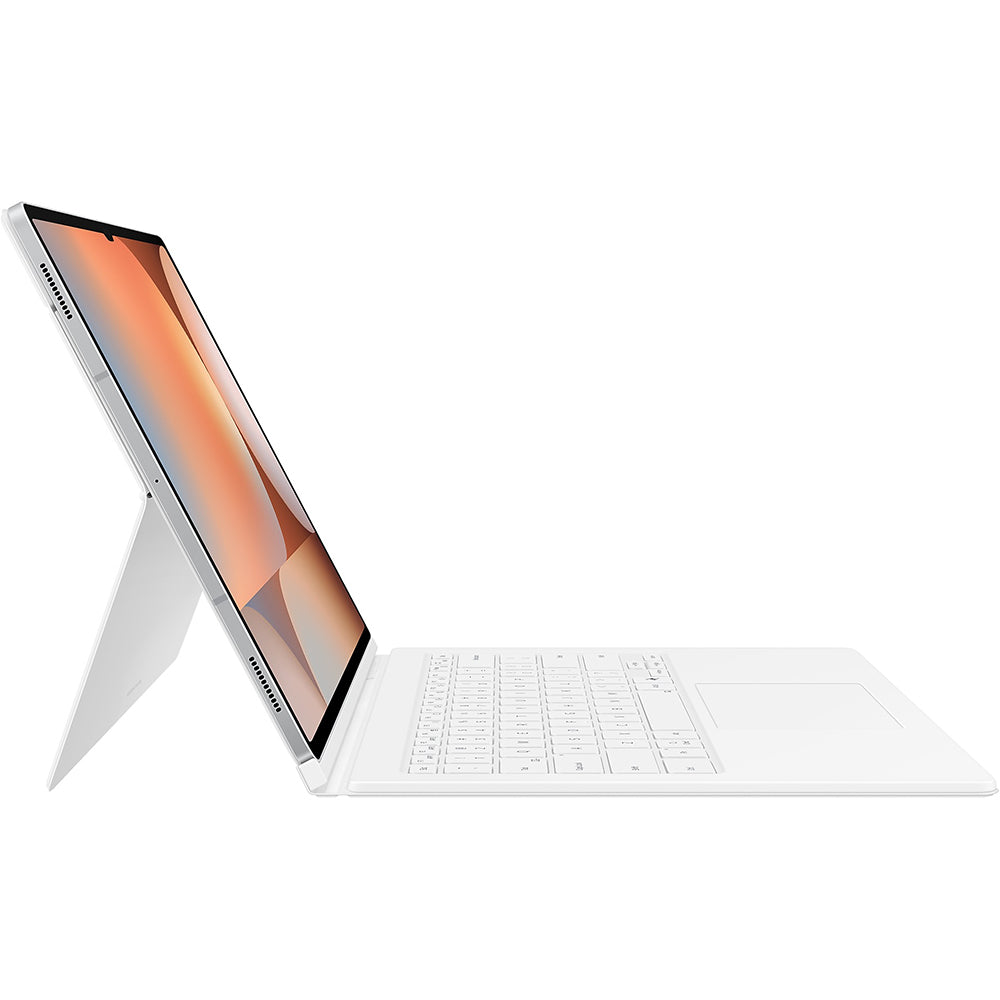 Schutzhülle für Galaxy Tab S10 Ultra / S9 Ultra mit Tastatur, Samsung Book Cover Keyboard, Weiß