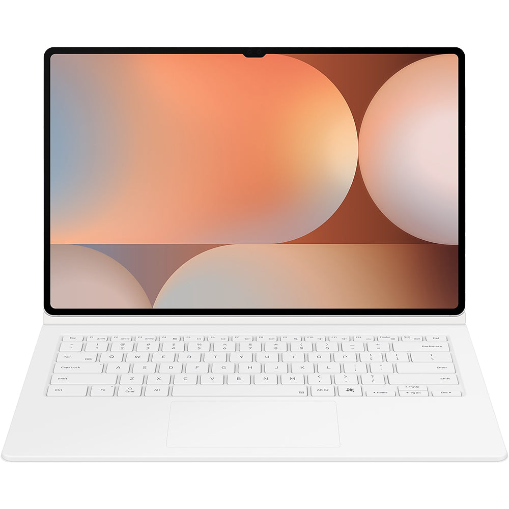 Schutzhülle für Galaxy Tab S10 Ultra / S9 Ultra mit Tastatur, Samsung Book Cover Keyboard, Weiß