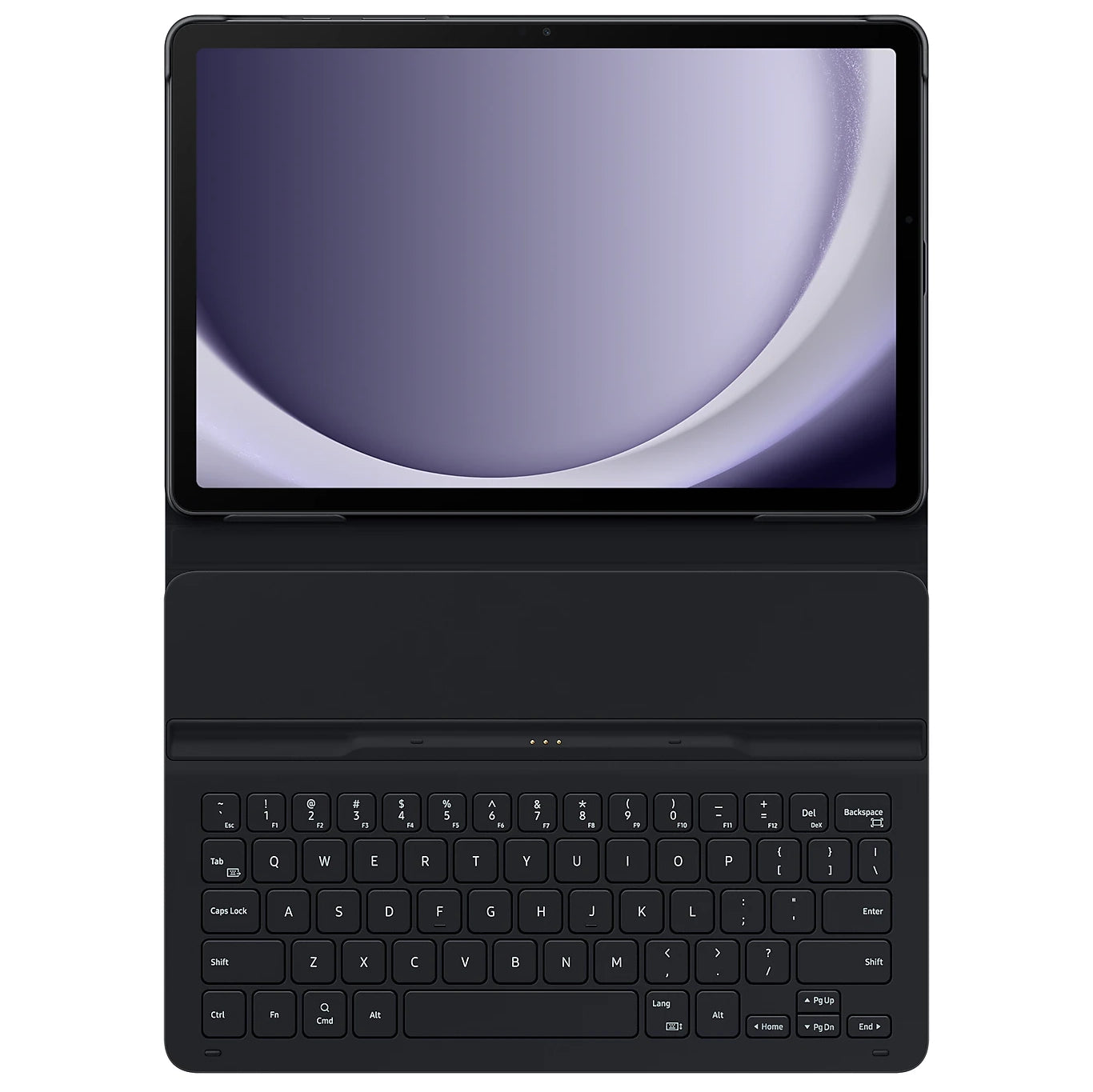 Schutzhülle für Galaxy Tab A9 Plus mit Tastatur, Samsung Book Cover Keyboard Slim, Schwarz