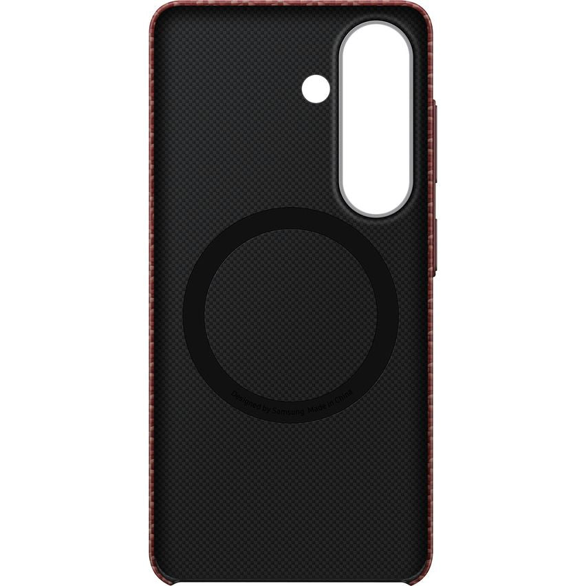 Original Handyhülle für Galaxy S26, Samsung Carbon Magnet Case mit MagSafe, Rot mit Kohlefaser