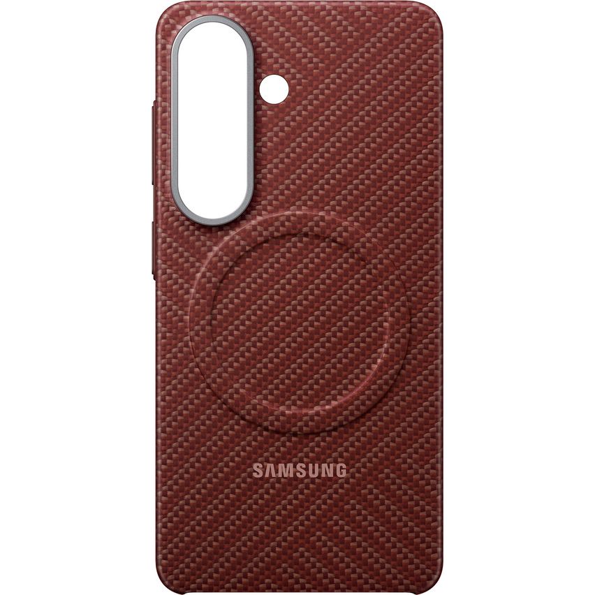 Original Handyhülle für Galaxy S26, Samsung Carbon Magnet Case mit MagSafe, Rot mit Kohlefaser