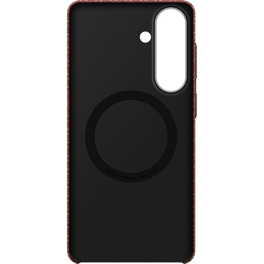 Original Handyhülle für Galaxy S26 Plus, Samsung Carbon Magnet Case mit MagSafe, Rot mit Kohlefaser