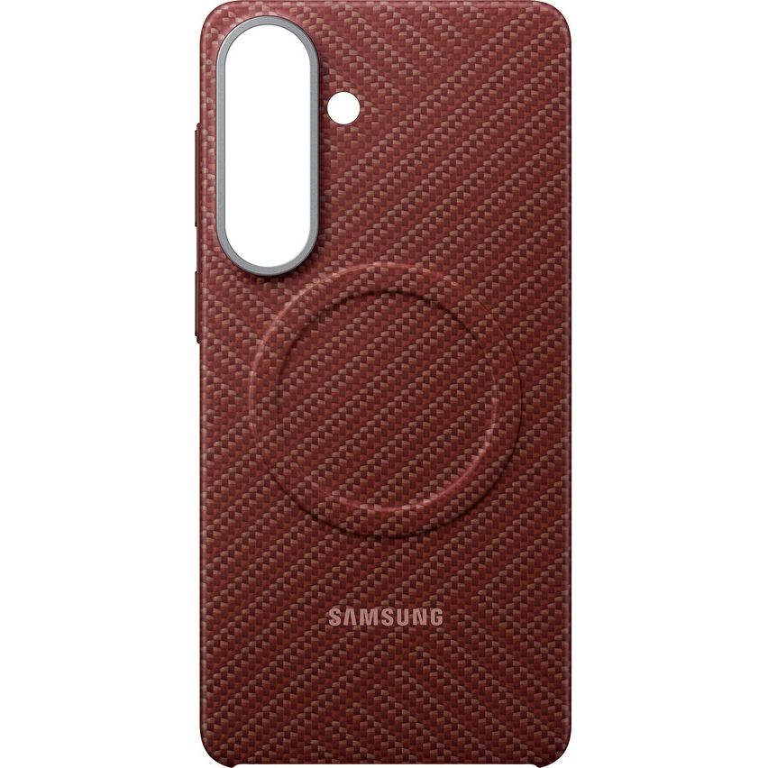 Original Handyhülle für Galaxy S26 Plus, Samsung Carbon Magnet Case mit MagSafe, Rot mit Kohlefaser