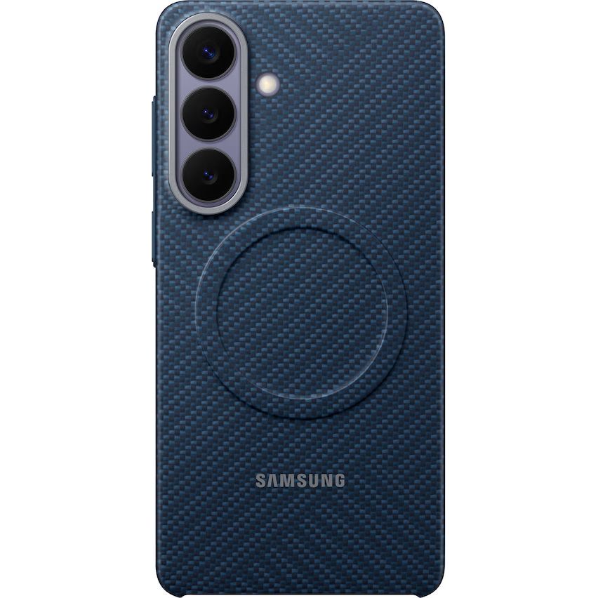 Original Handyhülle für Galaxy S26 Plus, Samsung Carbon Magnet Case mit MagSafe, Dunkelblau mit Kohlefaser