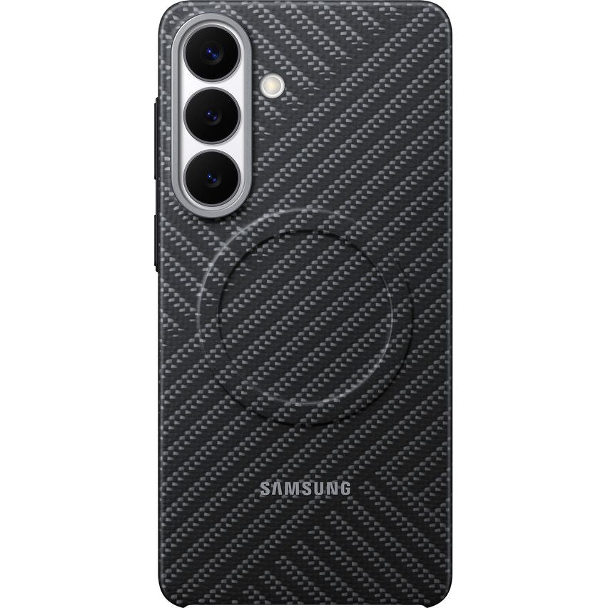 Original Handyhülle für Galaxy S26 Plus, Samsung Carbon Magnet Case mit MagSafe, Grau mit Kohlefaser
