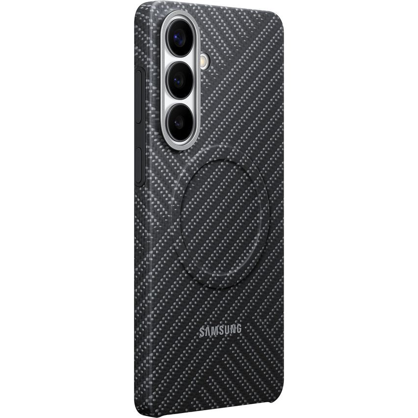 Original Handyhülle für Galaxy S26 Plus, Samsung Carbon Magnet Case mit MagSafe, Grau mit Kohlefaser
