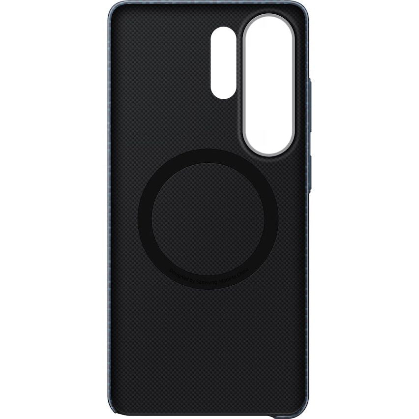 Original Handyhülle für Galaxy S26 Ultra, Samsung Carbon Magnet Case mit MagSafe, Dunkelblau mit Kohlefaser