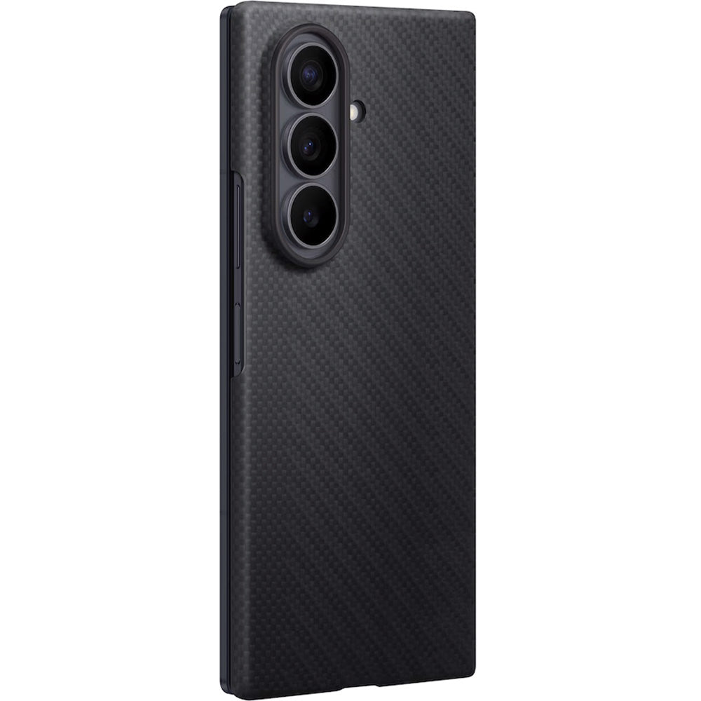 Handyhülle und 2x Anti-Reflexionsfolie für Galaxy Z Fold8 Ultra, Samsung Carbon Magnet Case mit MagSafe, Schwarz