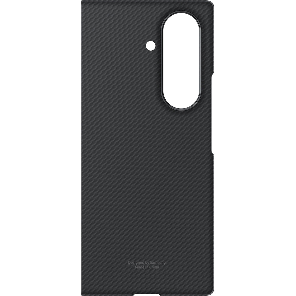 Handyhülle mit Standfunktion und 2x Anti-Reflexionsfolie für Galaxy Z Fold7, Samsung Carbon Shield Case, Schwarz