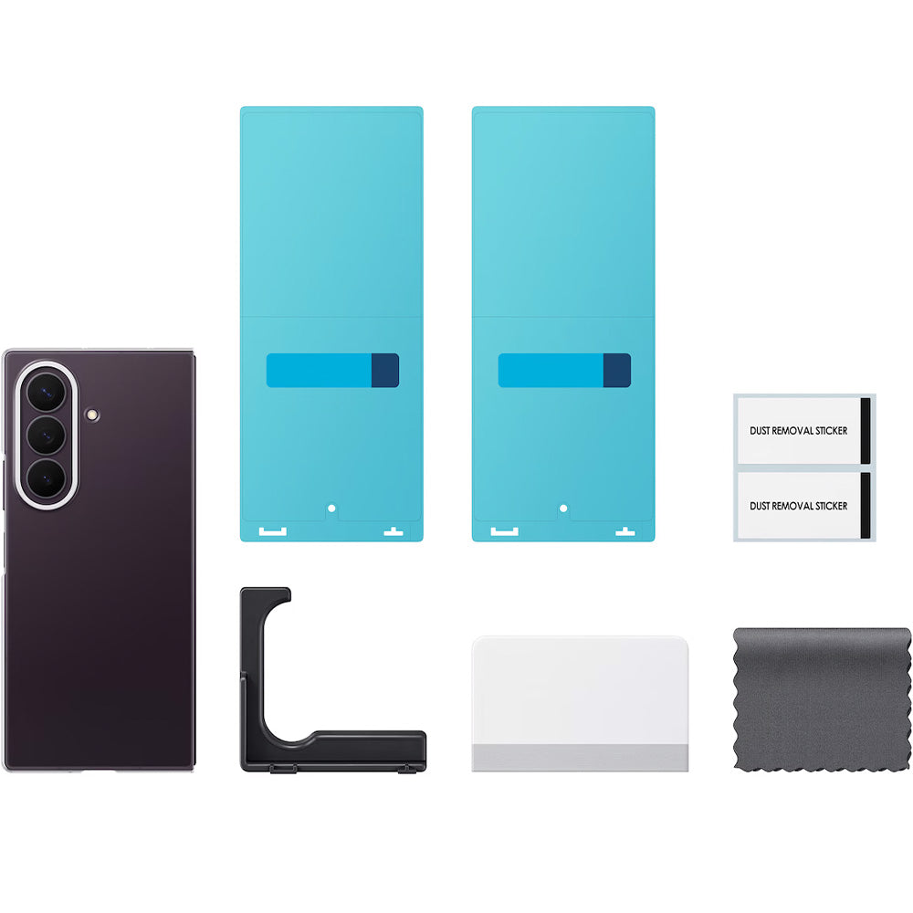 Handyhülle und 2x Anti-Reflexionsfolie für Galaxy Z Fold8 Ultra, Samsung Clear Case, Transparent