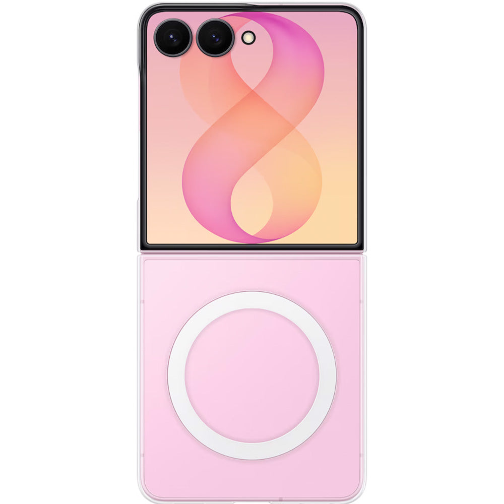 Handyhülle für Galaxy Z Flip8, Samsung Clear Magnet Case mit MagSafe, Transparent und Weiß
