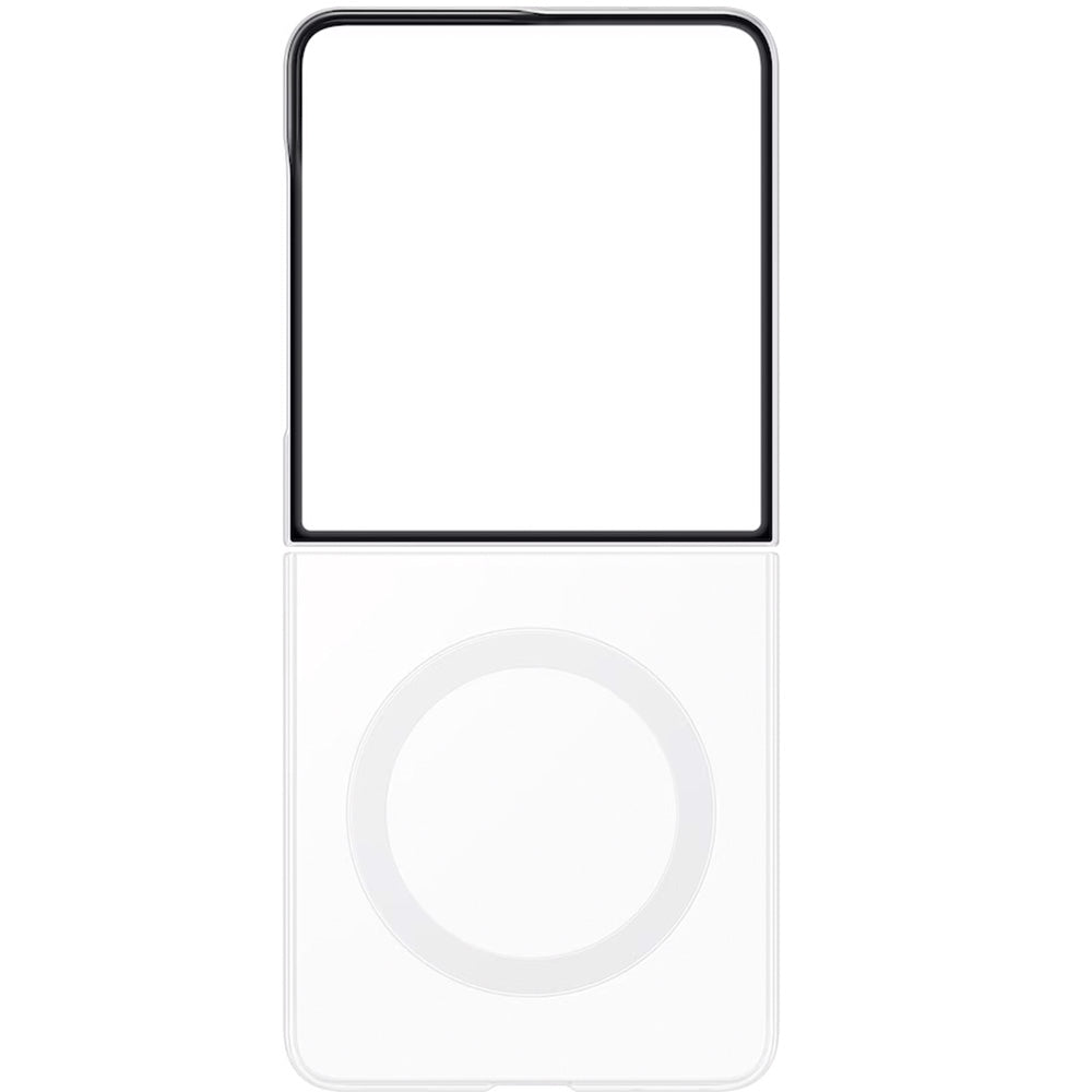 Handyhülle für Galaxy Z Flip8, Samsung Clear Magnet Case mit MagSafe, Transparent und Weiß
