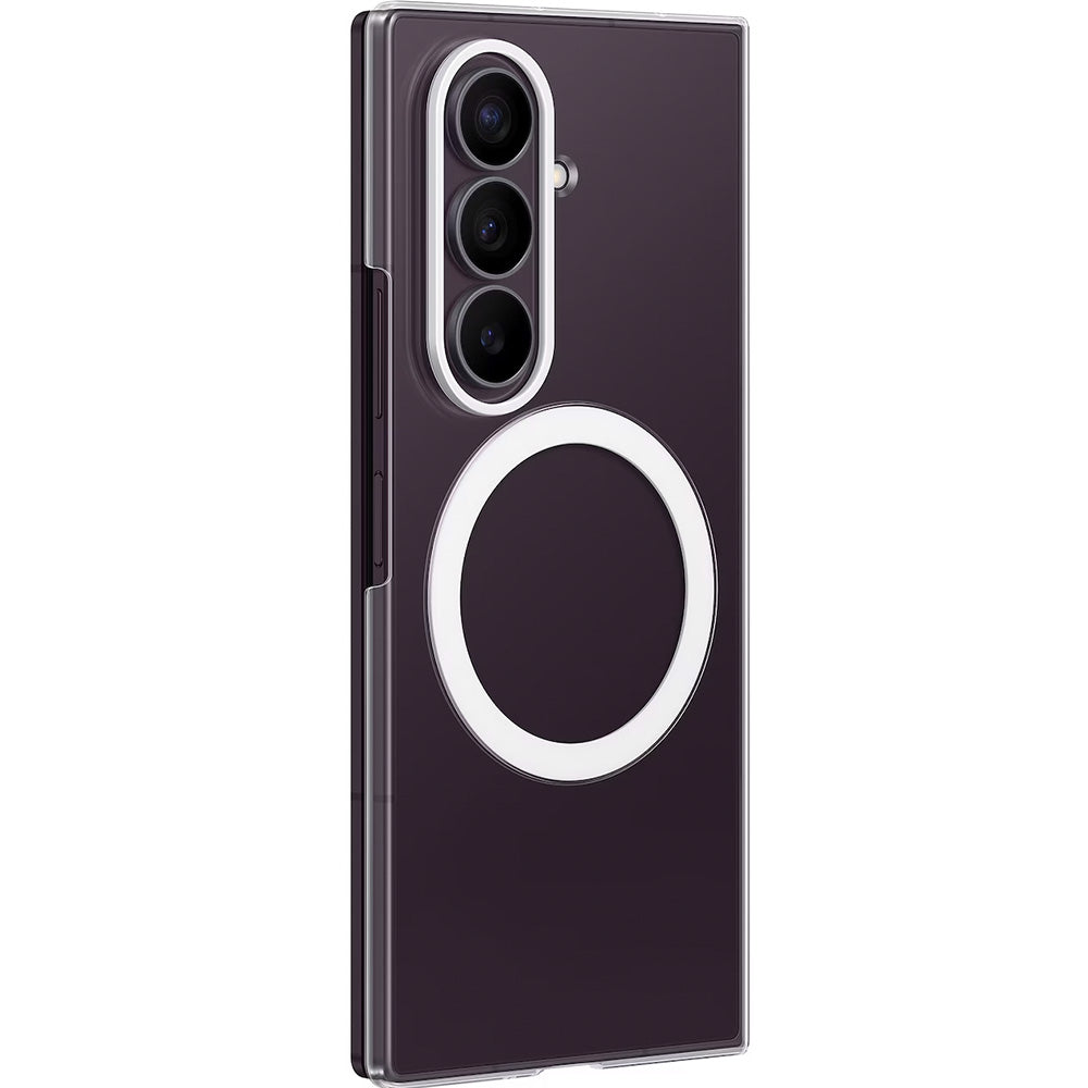 Handyhülle und 2x Anti-Reflexionsfolie für Galaxy Z Fold8 Ultra, Samsung Clear Magnet Case mit MagSafe, Transparent und Weiß