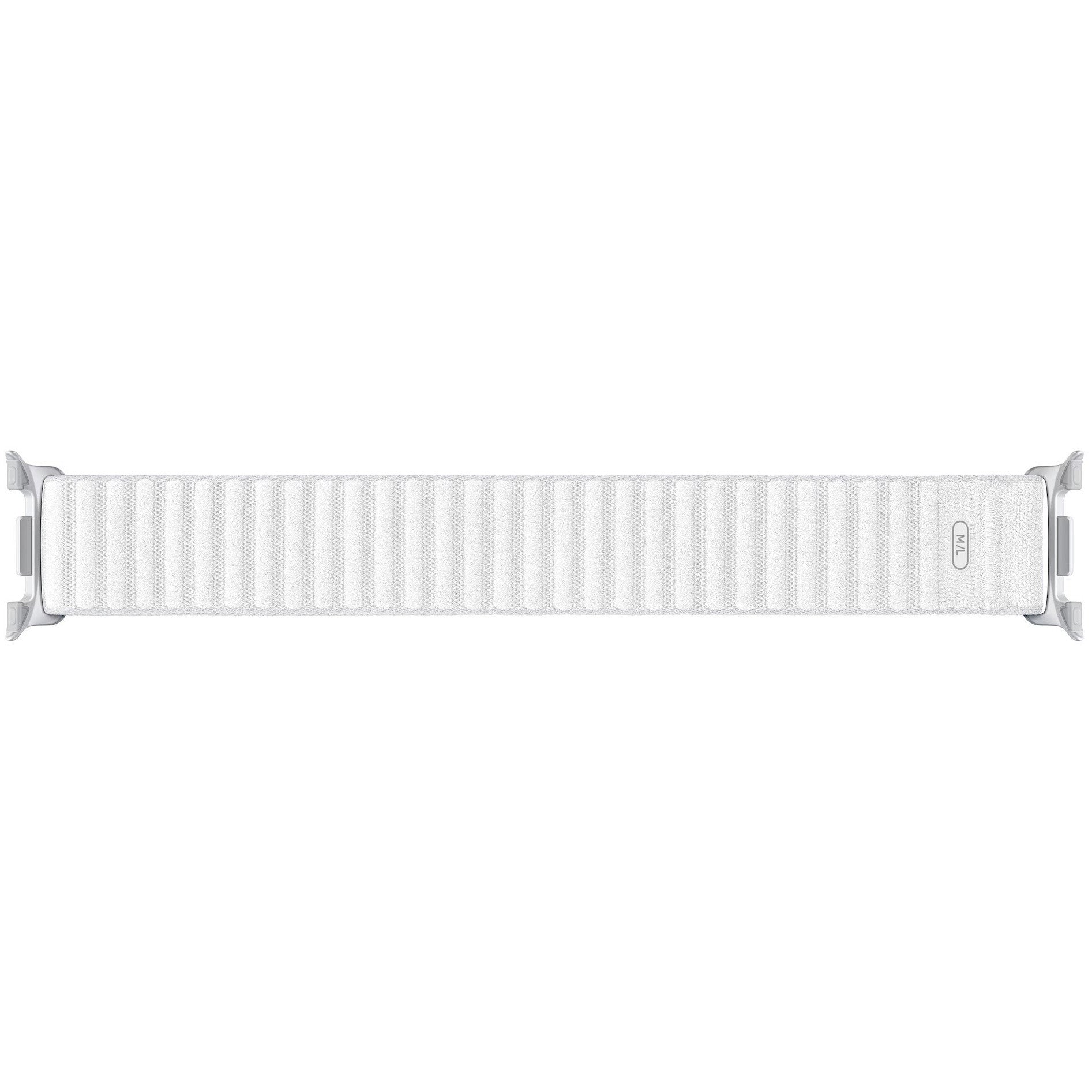 Armband für Galaxy Watch 8 / 8 Classic, Samsung Fabric Band 20mm, M/L, Weiß