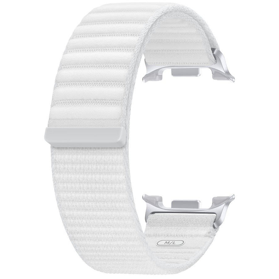 Armband für Galaxy Watch 8 / 8 Classic, Samsung Fabric Band 20mm, M/L, Weiß