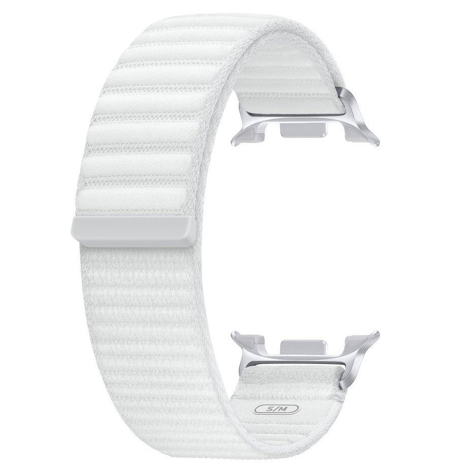 Armband für Galaxy Watch 8 / 8 Classic, Samsung Fabric Band 20mm, S/M, Weiß