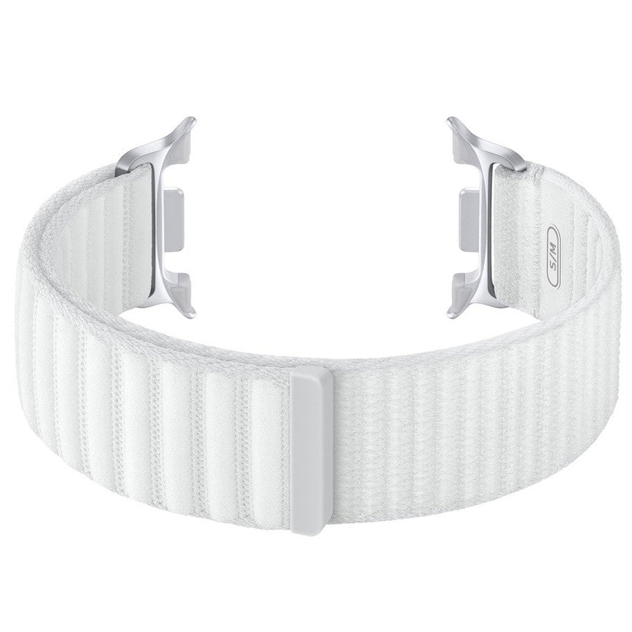 Armband für Galaxy Watch 8 / 8 Classic, Samsung Fabric Band 20mm, S/M, Weiß