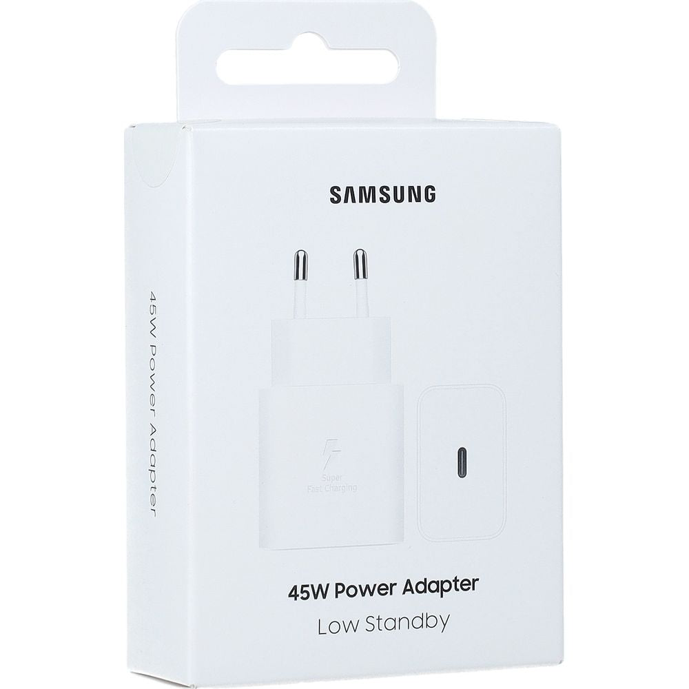 Wandladegerät GaN USB-C 45W, PD, PPS, Samsung Power Adapter, Weiß