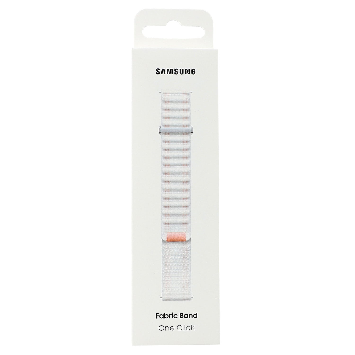 Armband für Galaxy Watch 7 / FE / 6 / 5 Pro / 5 / 4, Samsung Fabric Band, Weiß und Rosa